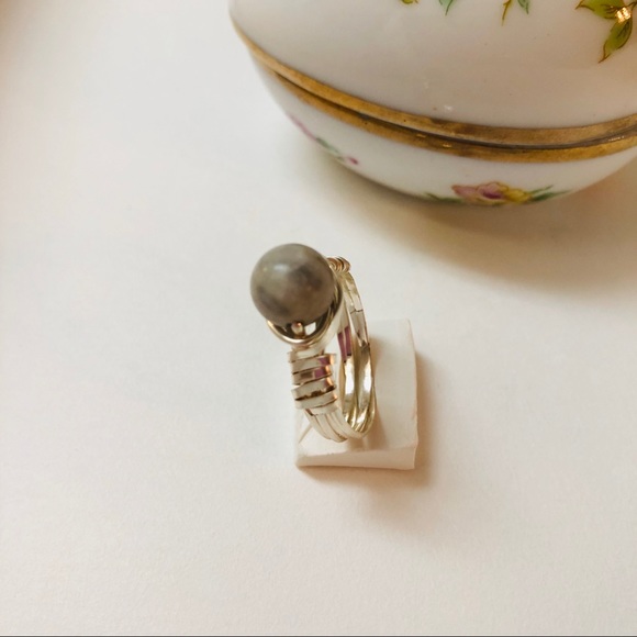 Silver wire wrapped ring - Picture 2 of 3